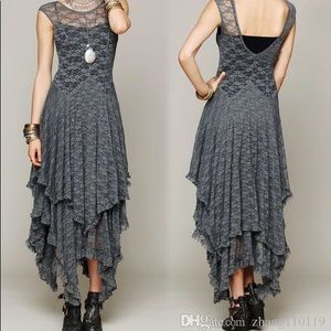 Multi layered lace maxi dress